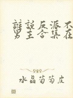 谁说反派不能当男主合集在线观看