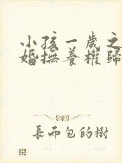 小孩一岁之前离婚抚养权归谁