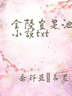 金陵岂是池中物小说txt