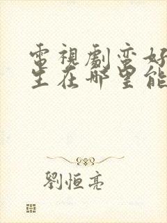 电视剧蛮好的人生在哪里能看