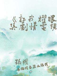 《许我耀眼》分集剧情电视猫