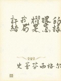 许我耀眼的剧情结局是怎样的