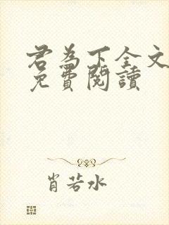 君为下全文阅读免费阅读