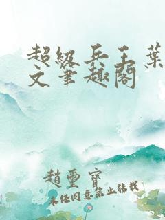 超级兵王叶谦全文笔趣阁