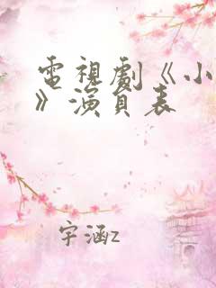 电视剧《小丈夫》演员表