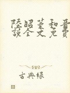 陆昭菱和晋王小说全文免费阅读