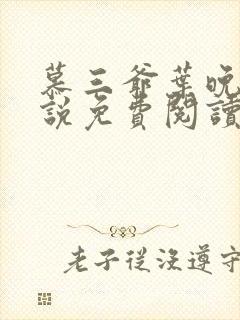 慕三爷叶晚初小说免费阅读