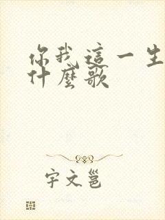 你我这一生中是什么歌