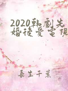 2020韩剧先婚后爱电视剧大全