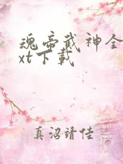 魂帝武神全本txt下载