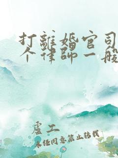 打离婚官司请一个律师一般是多少费用