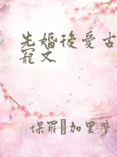 先婚后爱古言甜宠文