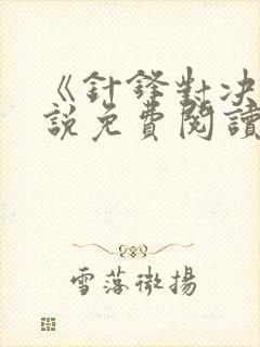 《针锋对决》小说免费阅读