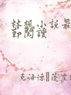 林枫小说最新章节阅读