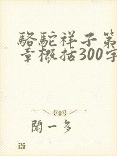 骆驼祥子第24章概括300字