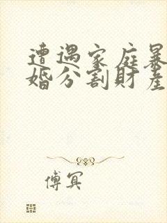 遭遇家庭暴力离婚分割财产