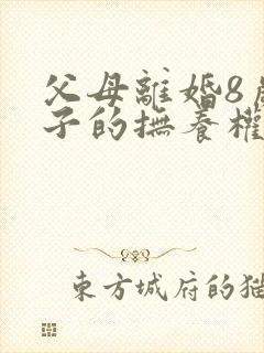 父母离婚8岁孩子的抚养权怎么判定