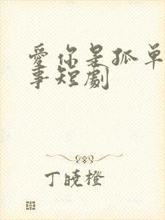 爱你是孤单的心事短剧