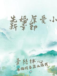 先婚厚爱小说最新章节