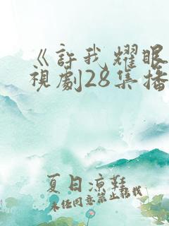 《许我耀眼》电视剧28集播放