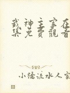 武神主宰在线全集免费观看