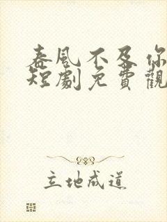 春风不及你情深短剧免费观看全集