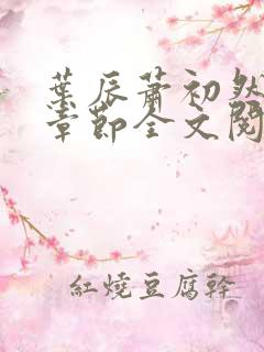 叶辰萧初然最新章节全文阅读