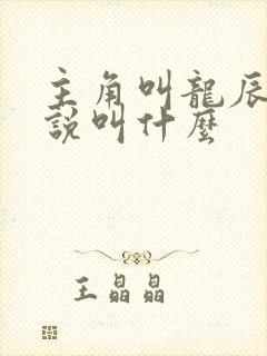 主角叫龙辰的小说叫什么