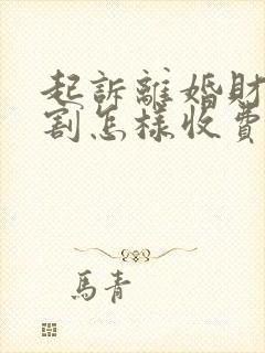 起诉离婚财产分割怎样收费