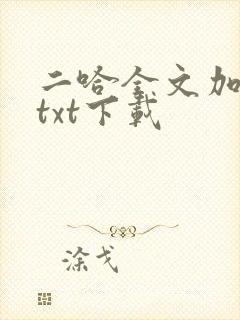 二哈全文加番外txt下载