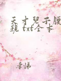 天才儿子腹黑娘亲 txt全本