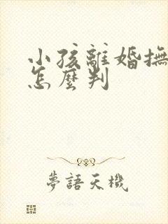 小孩离婚抚养权怎么判