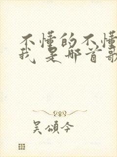 不懂的不懂的爱我 是哪首歌