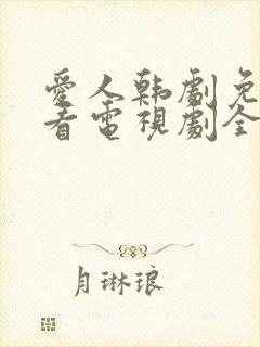 爱人韩剧免费观看电视剧全集