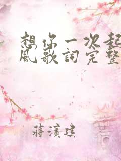 想你一次起一阵风歌词完整版