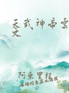 天武神帝云尘全文