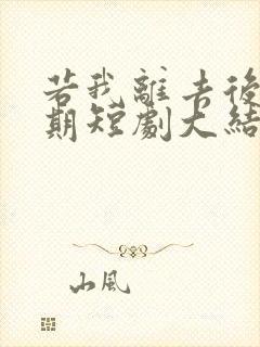 若我离去后会无期短剧大结局