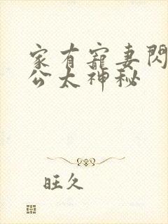 家有宠妻闪婚老公太神秘