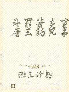 斗罗萧炎穿越成唐三的兄弟