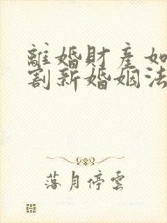 离婚财产如何分割新婚姻法2022年一方出轨