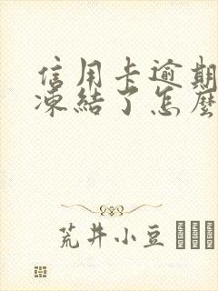 信用卡逾期卡被冻结了怎么处理