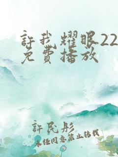 许我耀眼22集免费播放