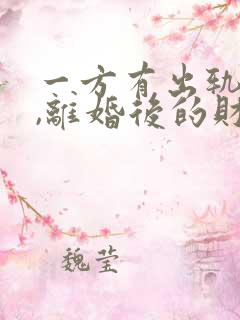 一方有出轨行为,离婚后的财产如何分割