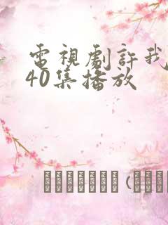 电视剧许我耀眼40集播放