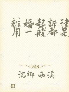 离婚起诉律师费用一般都是多少钱