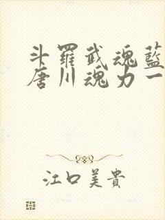 斗罗武魂蓝银草唐川魂力一级