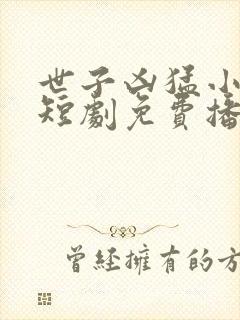 世子凶猛小娘子短剧免费播放