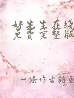 好先生在线观看免费完整版西瓜