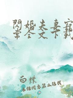 闪婚夫妻宠娃日常全文下载