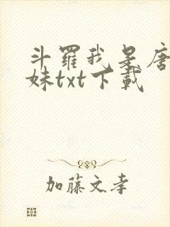 斗罗我是唐三妹妹txt下载